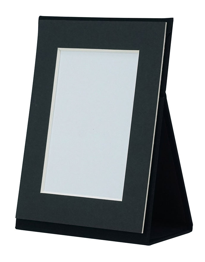 万丈　ポータブルフォトフレーム　L判タテ　ブラック