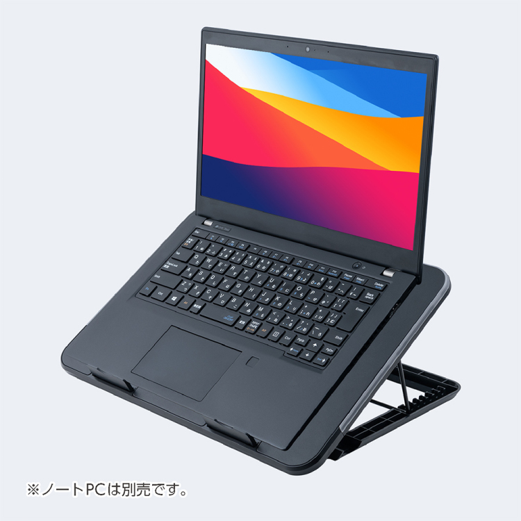 ナカバヤシ ノートPCクーラー 2WAY2FANスタンダード／クロ NSF-09BK