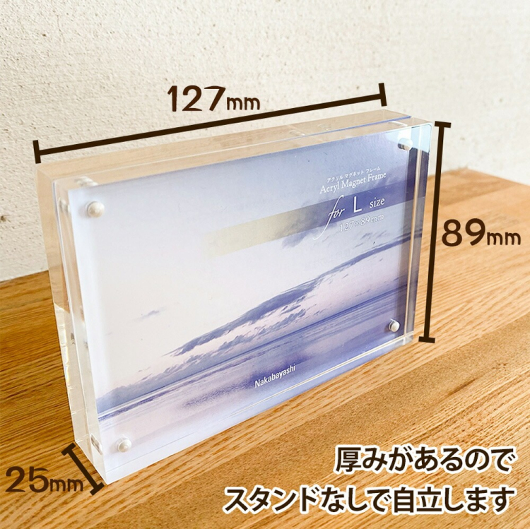 ナカバヤシ アクリルマグネットフレーム / フォトフレーム L判 フ-ACM