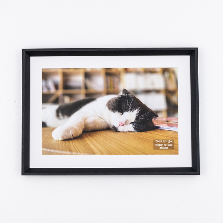 ナカバヤシ 木製写真額／Ｗ六ツ切／ブラック F-SW-120-D