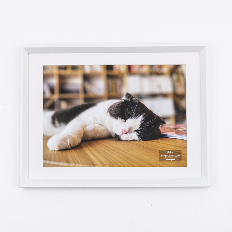 ナカバヤシ 木製写真額／Ａ４／ホワイト F-SW-121-W