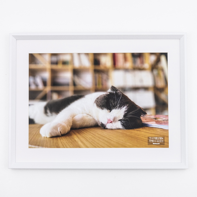 ナカバヤシ 木製写真額／Ｗ四ツ切／ホワイト F-SW-123-W
