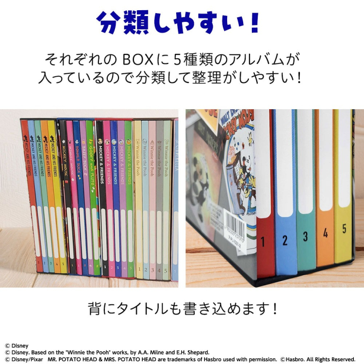 ナカバヤシ ディズニーキャラクター/プリンセス 5冊BOXポケット