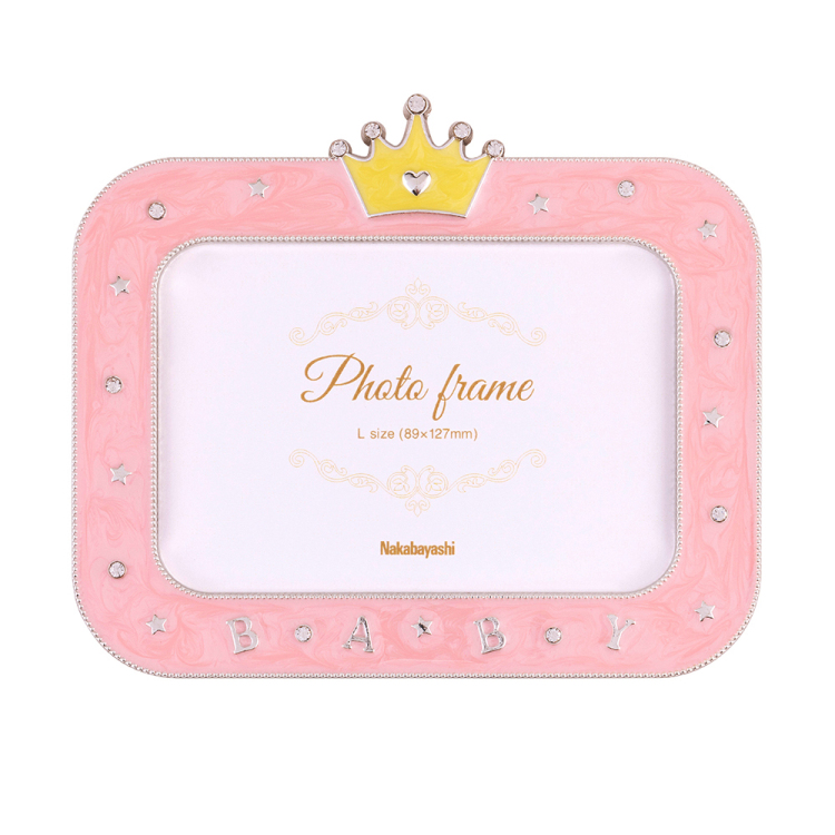 ナカバヤシ フォトフレーム/金属製/ベビー/L/ピンク F-TA-117-P
