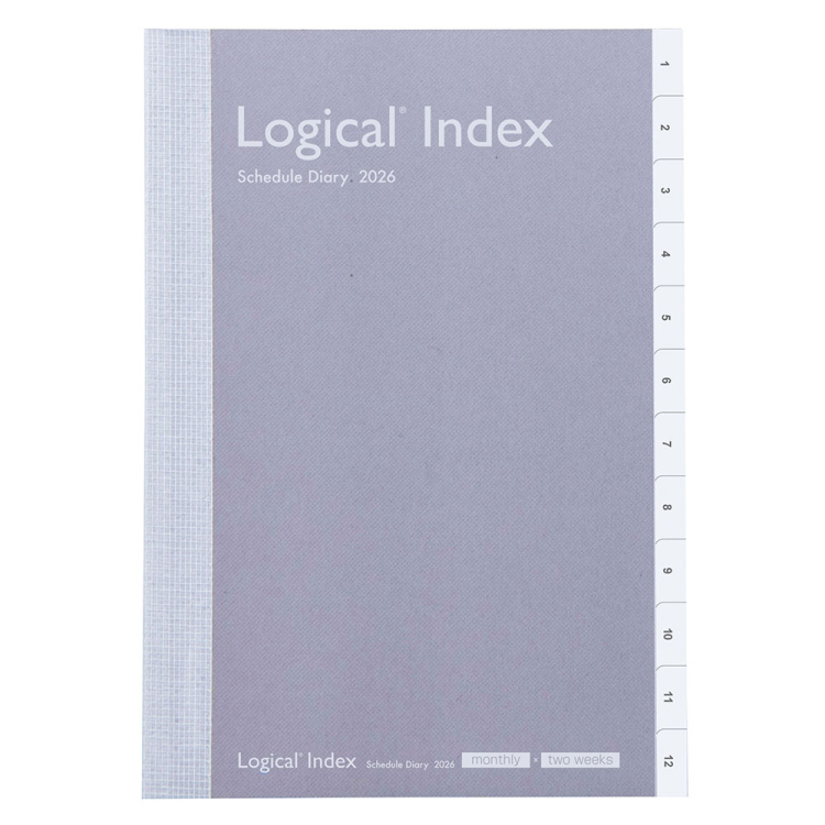 【2026年度版 手帳】 ナカバヤシ ロジカルダイアリー2026インデックス/B6/グレー NSI-B624-26AN【ポスト投函1】