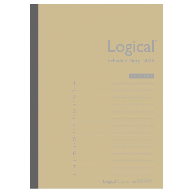 【2026年度版 手帳】 ナカバヤシ ロジカルダイアリー2026見開き2週間B/B5/クラフト NS-B504-26BS【ポスト投函1】