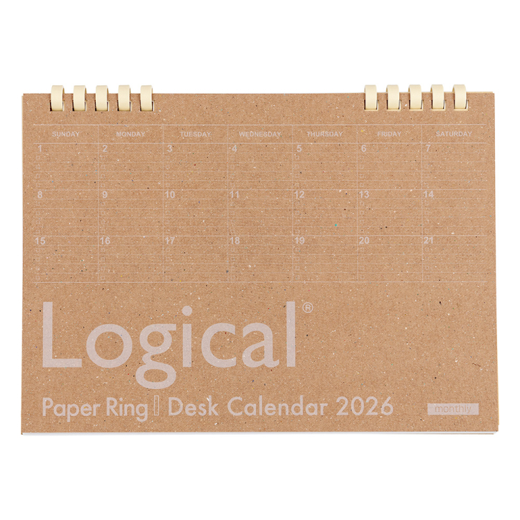 【2026年度版 カレンダー】 ナカバヤシ FSC-MX/卓上カレンダー2026ペーパー/A5/クラフト COC-CLTP-A502-26S
