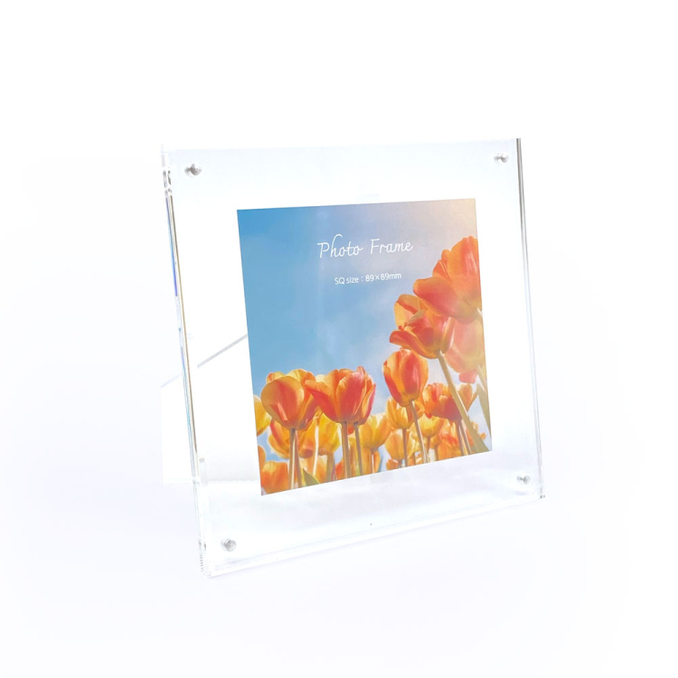ナカバヤシ アクリルマグネットフォトフレーム スクエア判 スタンドタイプ 写真立て IT-FL-A02-SQ