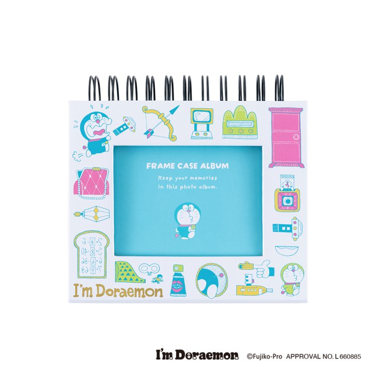 【アルバムの日記念特価】ナカバヤシ フォトランク フレームケースアルバム L判60枚収納 ドラえもんホワイト A-FTPC-212-DRWの商品画像