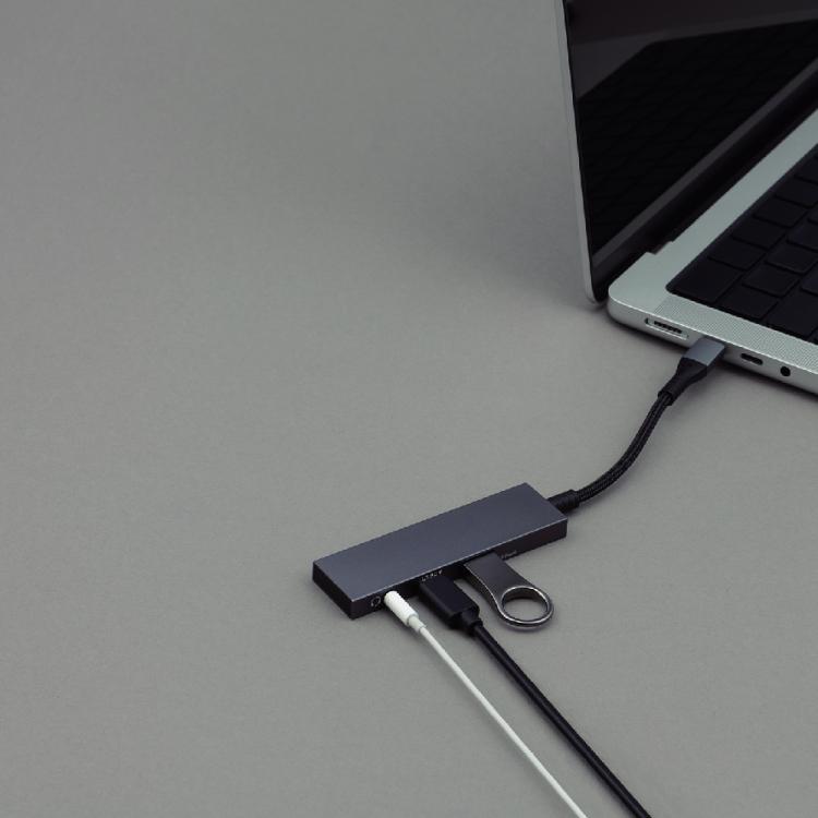 ナカバヤシ USB3.2Type-C2pアルミハブ(3.5)/グレー UH-C3433GY (tm)の商品画像