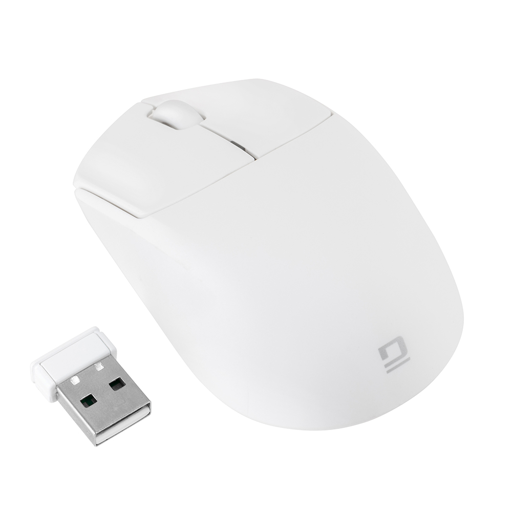 ナカバヤシ 小型無線静音3ボタンBlueLEDマウス/ホワイト MUS-RKT249W (tm)の商品画像