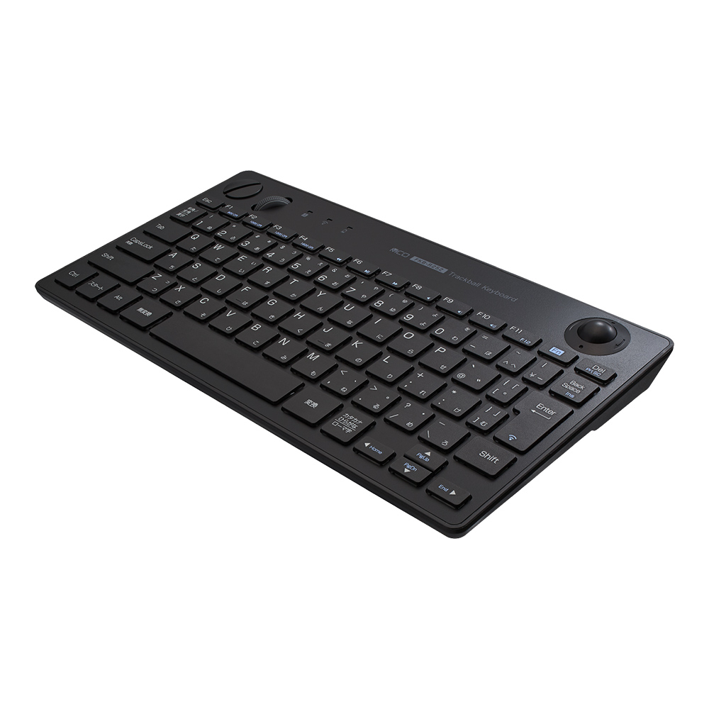 ナカバヤシ 無線トラックボールキーボード/ブラック FKB-R252BK (tm)の商品画像