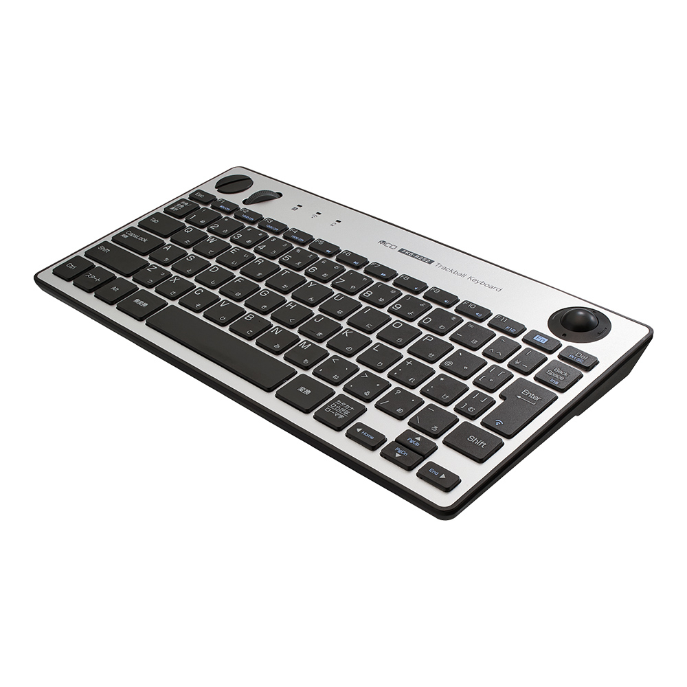 ナカバヤシ 無線トラックボールキーボード/シルバー FKB-R252SL (tm)の商品画像