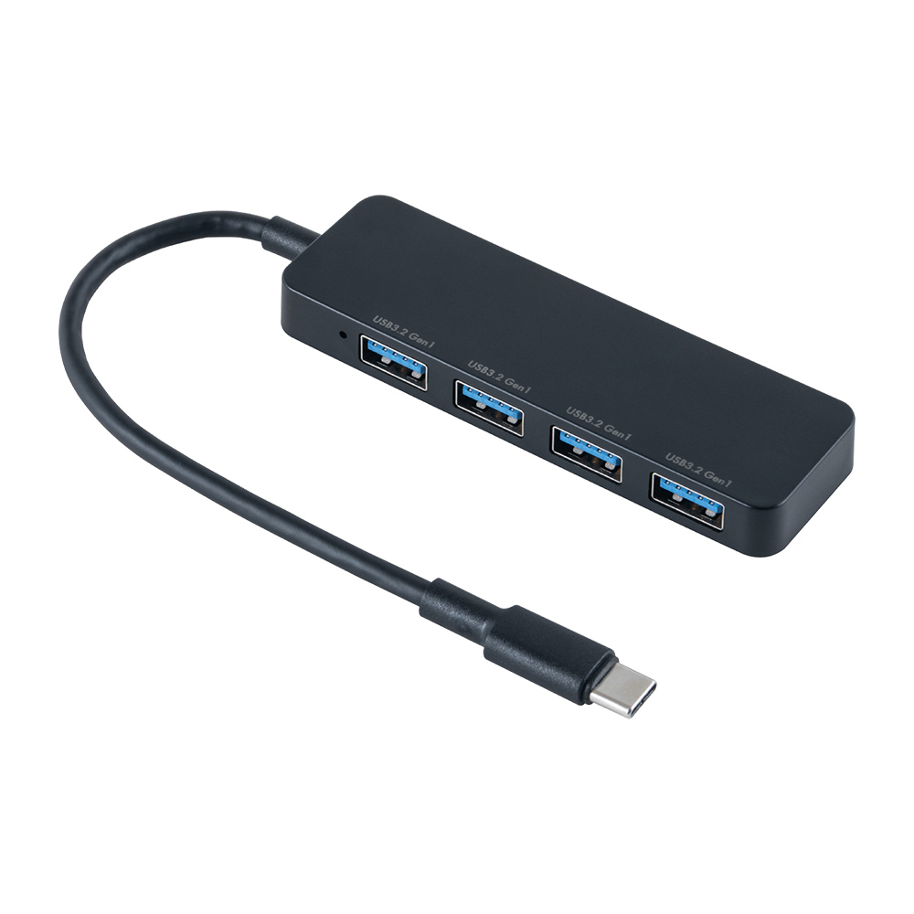 ナカバヤシ USB3.2 Gen1ハブ USB Type-C/黒 UH-C3454BK (tm)の商品画像
