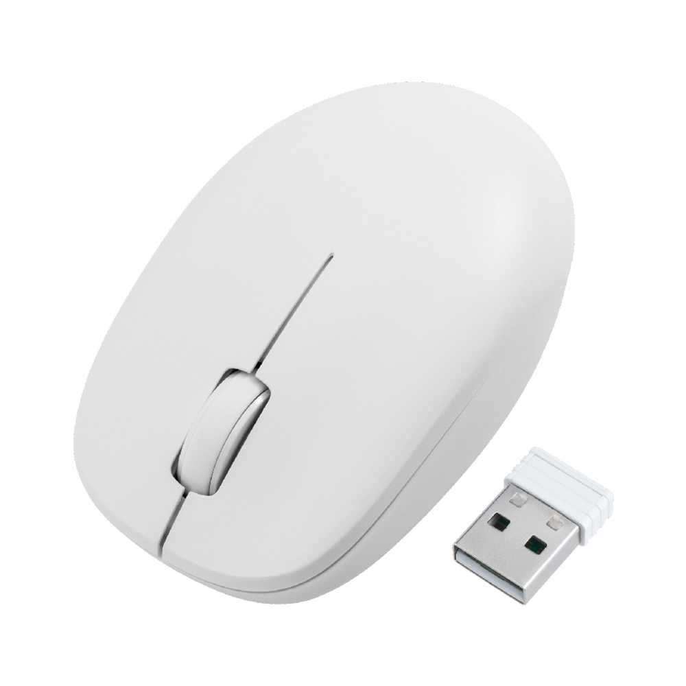 ナカバヤシ　無線静音　3ボタン　BlueLEDマウス／ホワイト　MUS-RKT247W　(tm)の商品画像