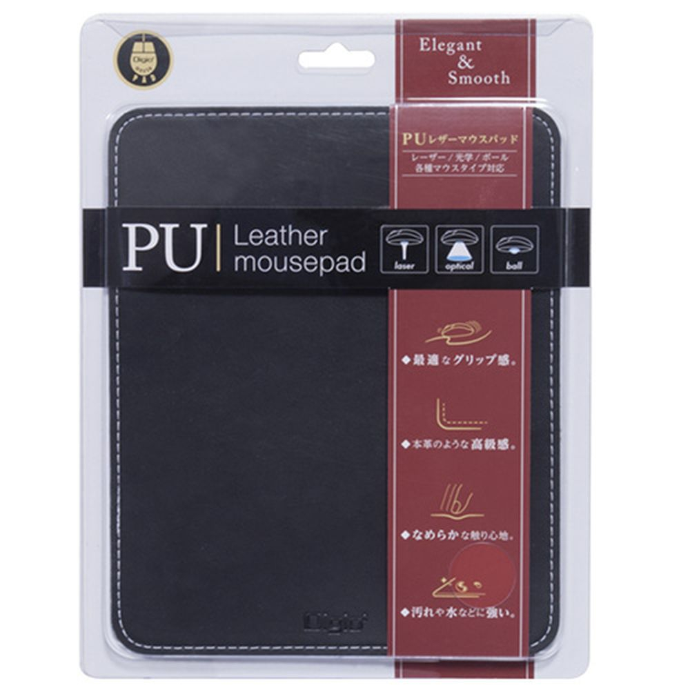 ナカバヤシ PUレザーマウスパッド ブラック MUP-914BK (tm) の商品画像