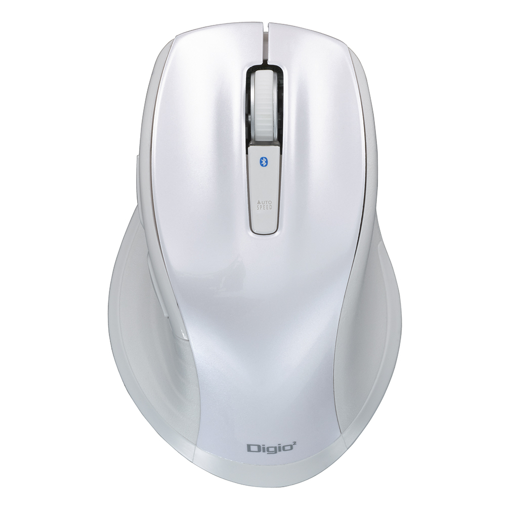 ナカバヤシ F_line Bluetooth静音5ボタンBlueLEDマウス Lサイズ ホワイト MUS-BKF149W (tm)の商品画像