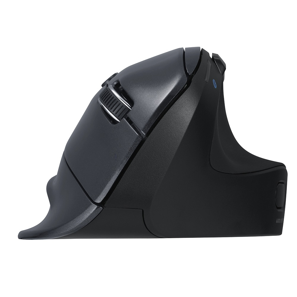 ナカバヤシ 高速スクロール Bluetooth5.0 エルゴノミクス5ボタン BlueLEDマウス/ブラック MUS-BKF177BK (tm)の商品画像