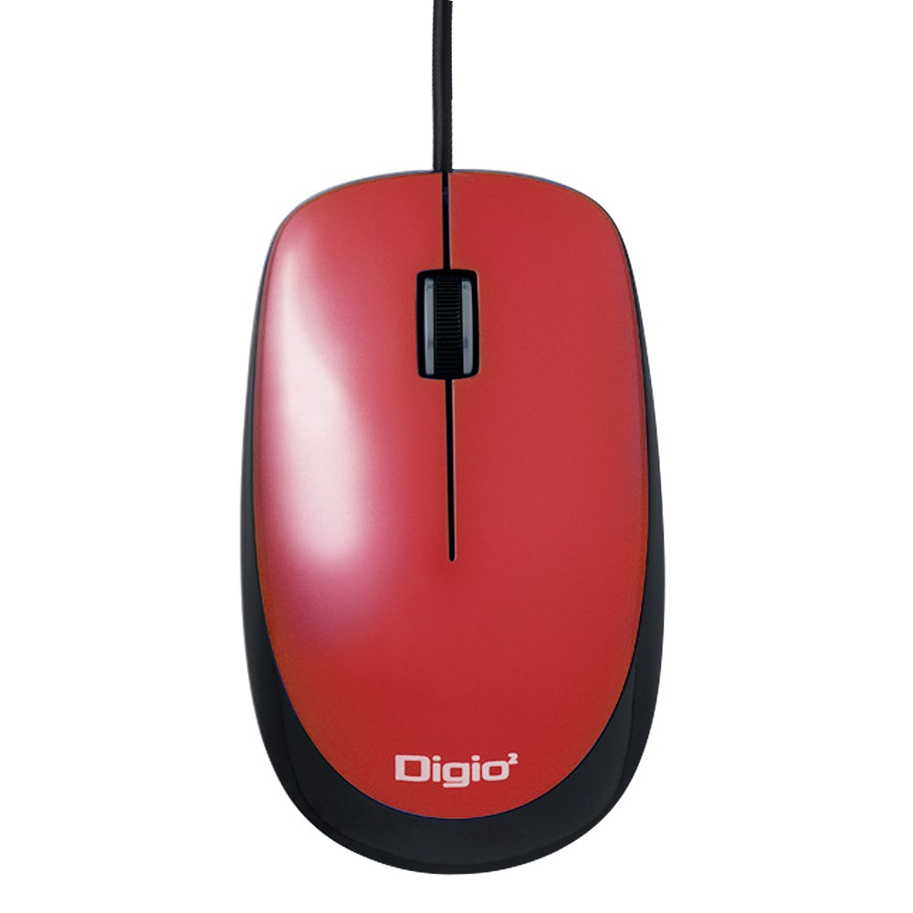 ナカバヤシ 小型 有線 3ボタン光学式マウス レッド MUS-UKT114GR (tm) の商品画像