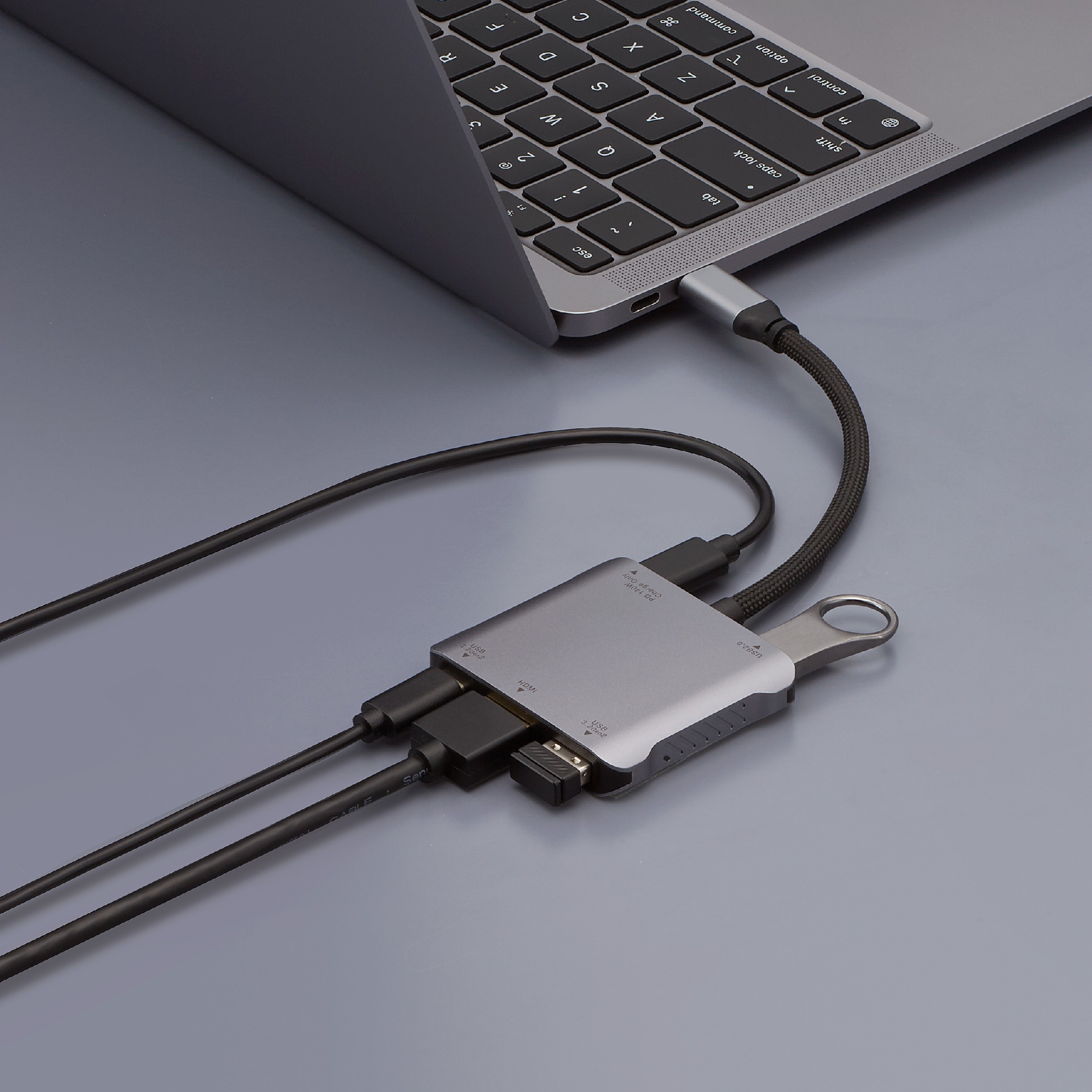 ナカバヤシ Type-C5in1コンパクトドック/グレー UD-C12GY (tm)の商品画像