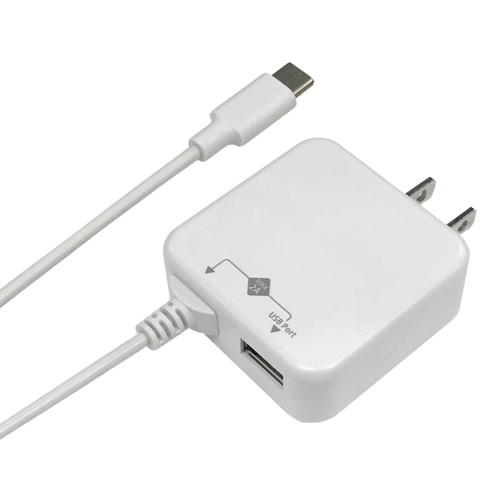 ナカバヤシ　SWITCH用TYPE－C直結AC充電器／ホワイト　JYU-SWIACU01W　(tm)の商品画像