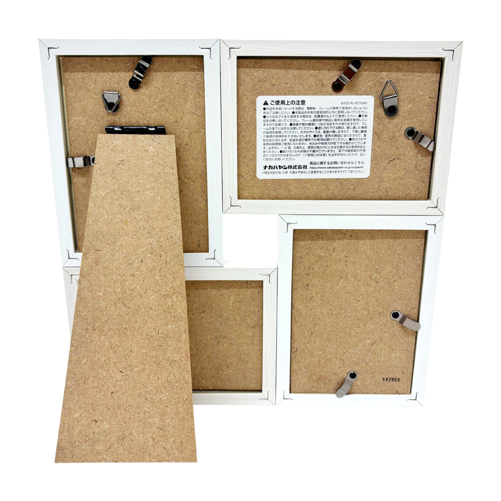 かつや　1005050 オプションお写真2枚目掲載 WEB限定】 ナカバヤシ ツートン フォトフレーム L・チェキ 4面