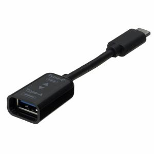 ナカバヤシ　USB3.1／A-C変換ケーブル／10cm／ブラック　ZUH-CAR301BK　(tm)の商品画像