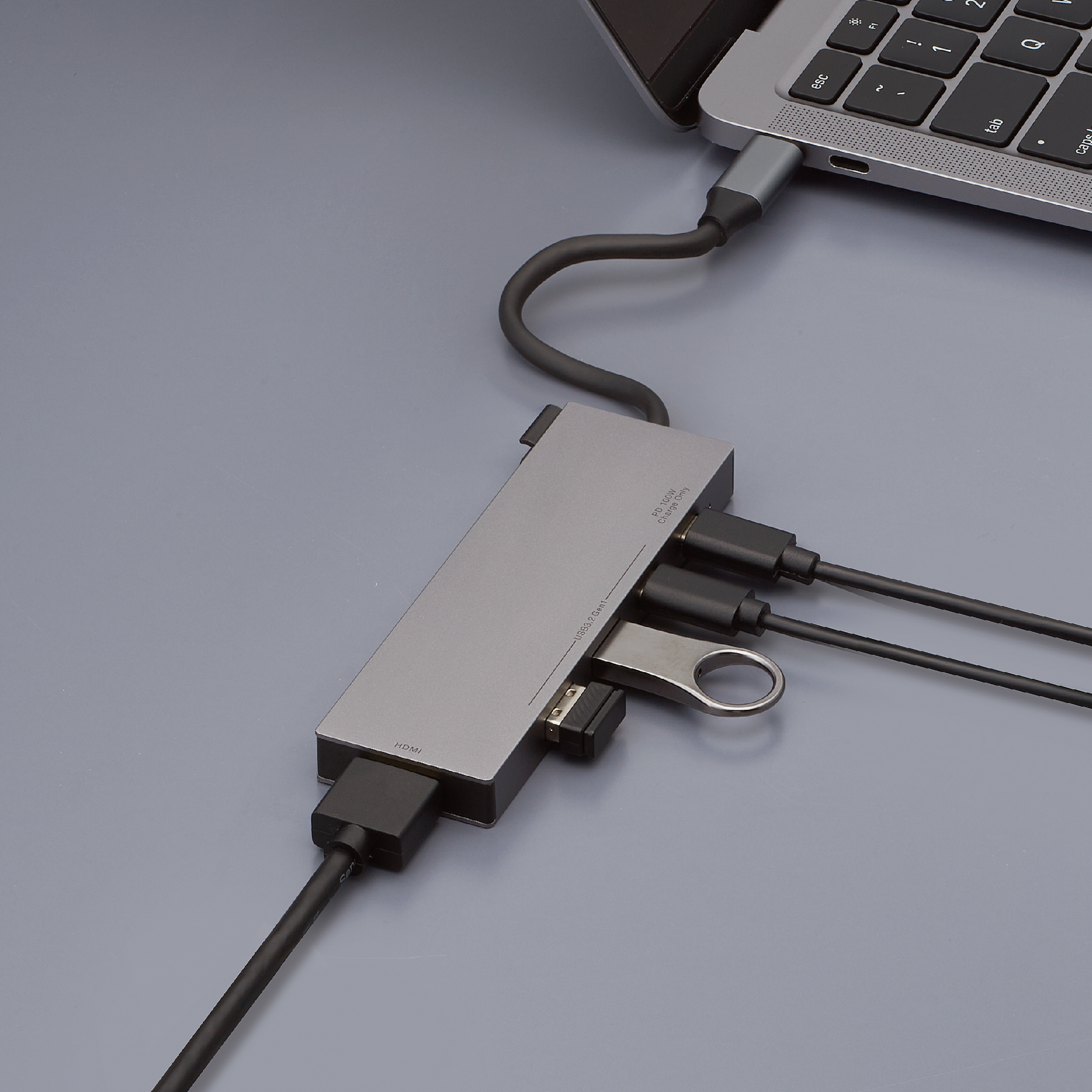 ナカバヤシ 【STIX】PD対応 Type-C 5in1スタンダードドッキングステーション/グレー UD-C13GY (tm)の商品画像