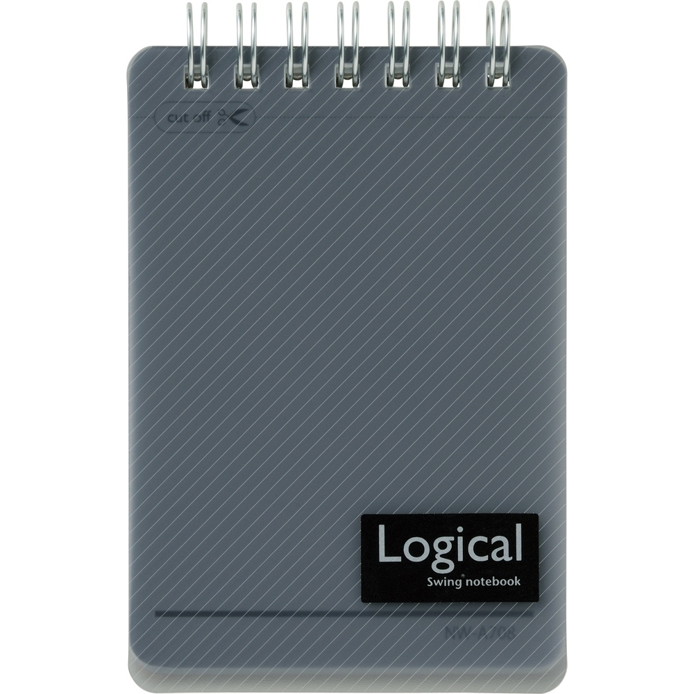 ナカバヤシ　スイング・ロジカルWリングノ－ト　PP表紙　A7　ブラック　NW-A708-Dの商品画像
