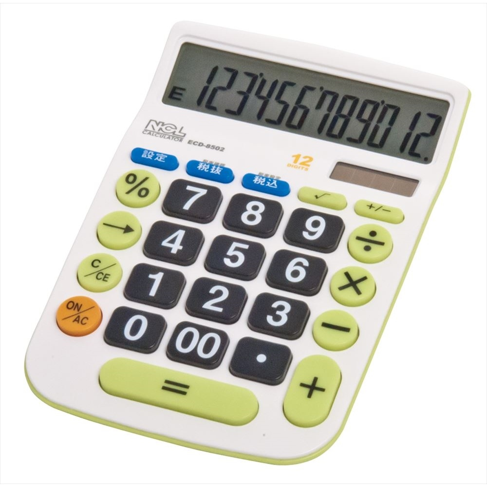 ナカバヤシ　電卓　デスクトップ大型キータイプ　M　ECD-8502Gの商品画像