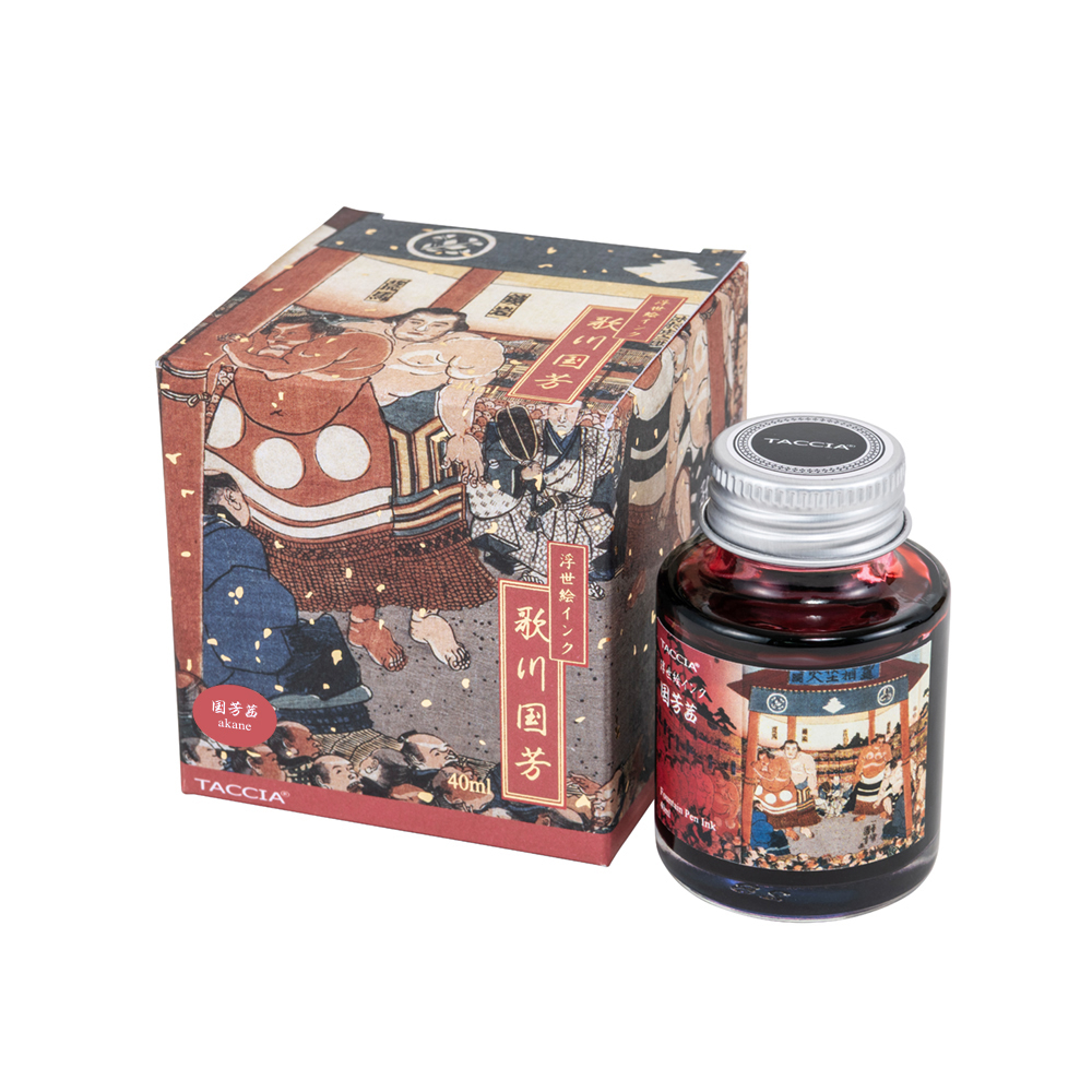 ナカバヤシ TACCIA 万年筆用 浮世絵インク・染料・40ml/国芳茜 TFPI-WD42-19の商品画像