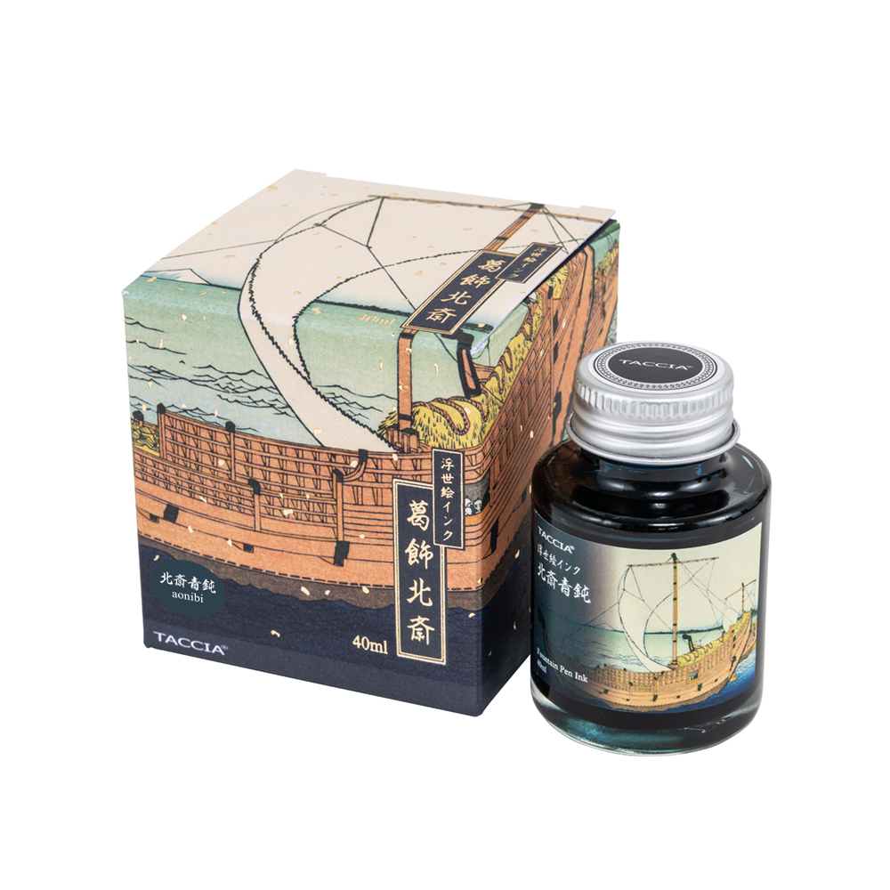 ナカバヤシ　TACCIA　万年筆用　浮世絵インク・染料・40ml／北斎青鈍　TFPI-WD42-27の商品画像