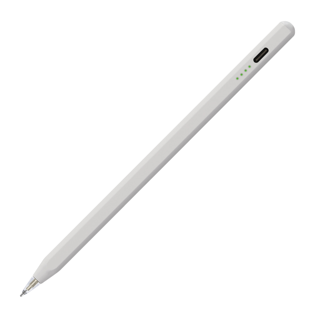 ナカバヤシ　iPad専用充電式タッチペン<金属製ペン先タイプ>/ライトグレー　TPEN-006GY　(tm)の商品画像