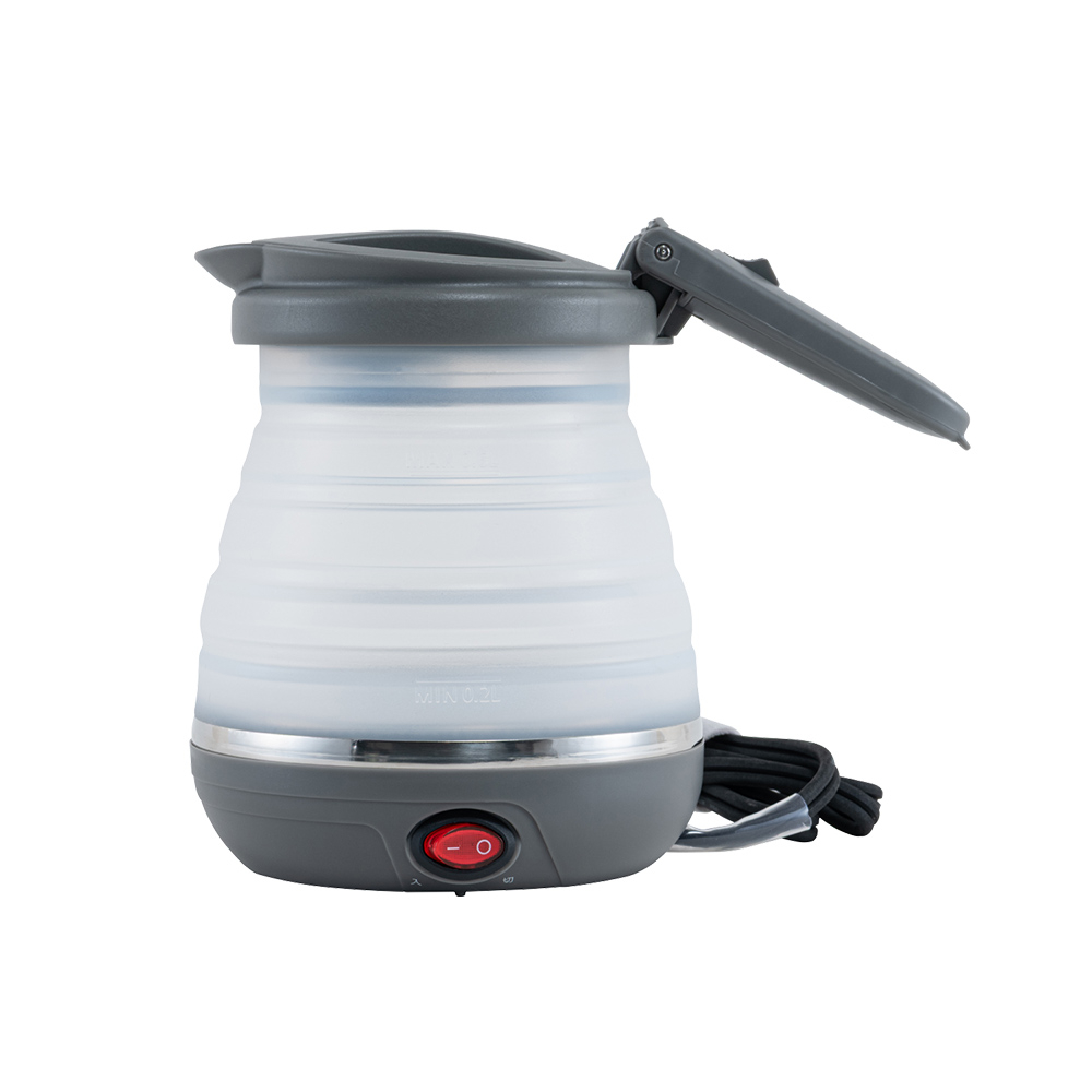 ナカバヤシ 折りたためる電気ケトル 転倒湯漏れ防止 600ml/グレー MBE-TK06GY (tm)の商品画像
