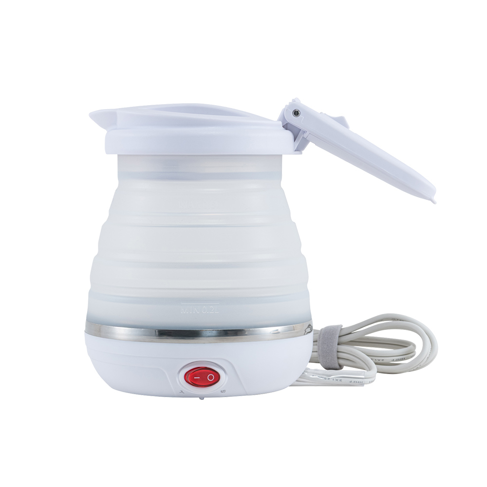 ナカバヤシ 折りたためる電気ケトル 転倒湯漏れ防止 600ml/白 MBE-TK06W (tm)の商品画像