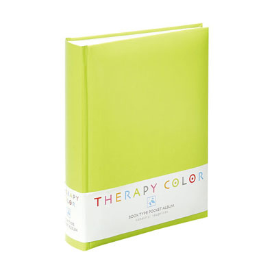 ナカバヤシ セラピーカラー 背丸ブック式 2段ポケットアルバム TCBP-160-RG リラックスグリーン