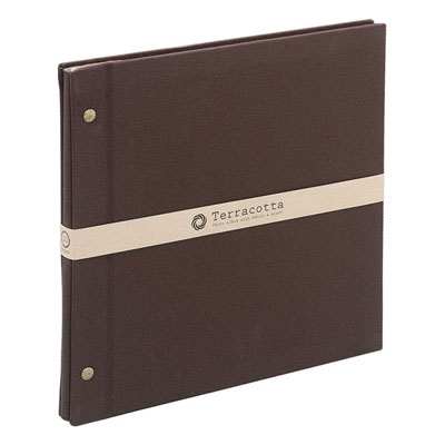 布クロスアルバム Terracotta【テラコッタ】 ナカバヤシ/外ビス式フリ-アルバム/デミ/ブラウン TER-DF-140-BR
