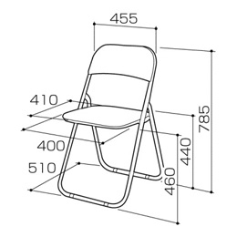 ナカバヤシ 折りたたみチェア CX-201B ブルー