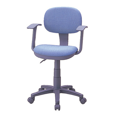 ナカバヤシ OAチェア 肘付タイプ CGN-102B ブルー)