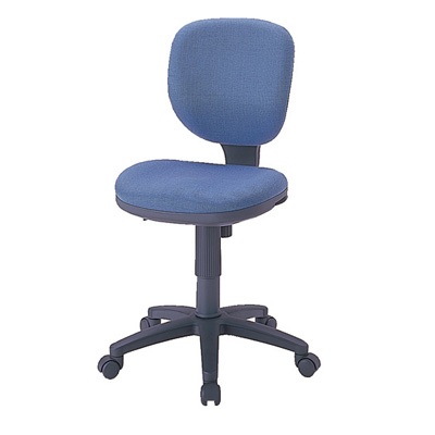 ナカバヤシ OAチェア 肘なしタイプ CGN-201B ブルー)