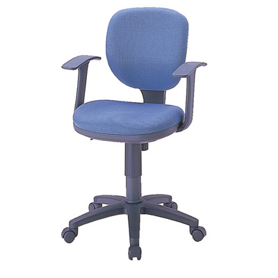 ナカバヤシ OAチェア 肘付タイプ CGN-202B ブルー)