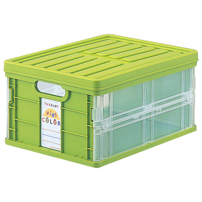 ナカバヤシ セラピーキッズカラー 折りたたみコンテナミニフタ付 CFC-TC301KG キッズグリーン