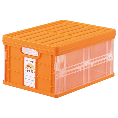 ナカバヤシ セラピーキッズカラー 折りたたみコンテナミニフタ付 CFC-TC301KO キッズオレンジ