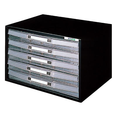 ナカバヤシ アバンテケースA4 横型 5段 AL-W5-D黒