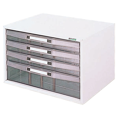 ナカバヤシ アバンテケースA4 横型 4段 AL-W4-W白