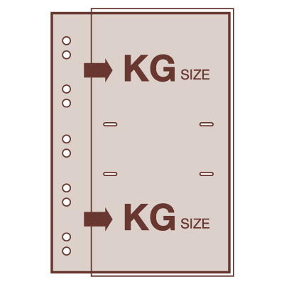 ナカバヤシ クラフトポケット替台紙 バインダー式 KG判2段ポケット アP-MYR-102-KR (10枚組)