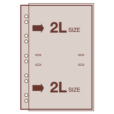 ナカバヤシ クラフトポケット替台紙 バインダー式 2L判2段ポケット アP-MYR-103-KR (10枚組)