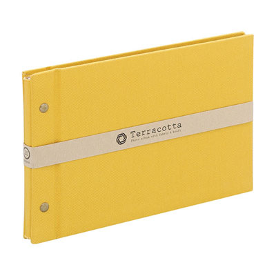 布クロスアルバム Terracotta【テラコッタ】 ナカバヤシ/外ビス式フリ-アルバム/A5/イエロー TER-A5F-120-Y