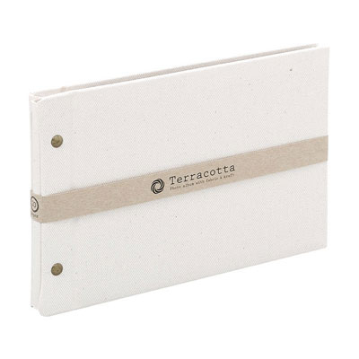 布クロスアルバム Terracotta【テラコッタ】 ナカバヤシ/外ビス式フリ-アルバム/A5/ホワイト TER-A5F-120-W