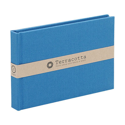 布クロスアルバム Terracotta【テラコッタ】 ナカバヤシ/ブック式フリ-アルバム/L判1段/ブルー TER-L1B-110-B